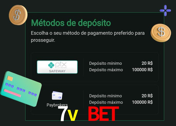O cassino 7v bet oferece uma grande variedade de métodos de pagamento